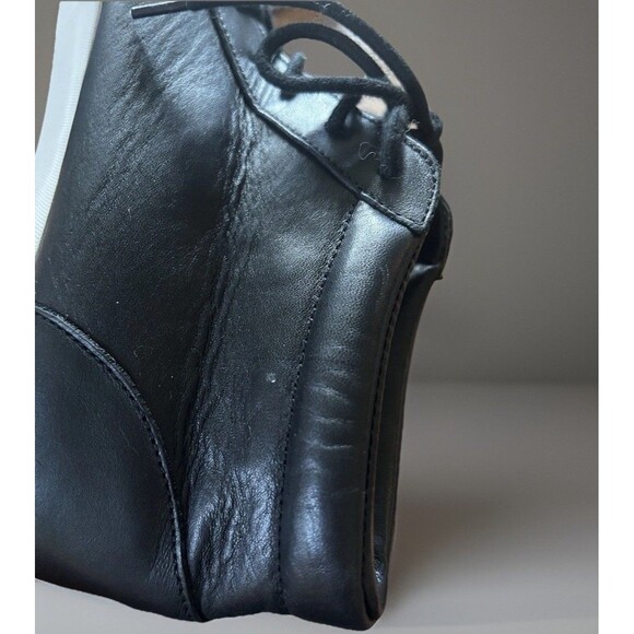 Lauren Ralph Lauren Rowling High Top Leather Sneakers Black Lace Up Size 11B - Picture 8 of 10